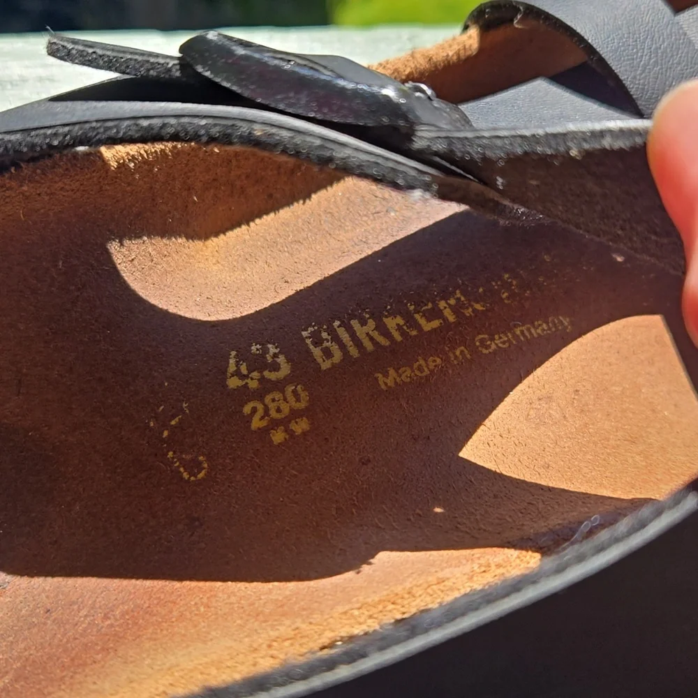 Birkenstock Pisa Left Sandal ONLY For Sale Black Leather US 10-10.5 Comfort Shoe